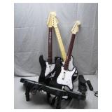 3 Rockband Guitars and Drum Set (Untested)