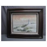 Seaside Lighthouse Painting by Gordon