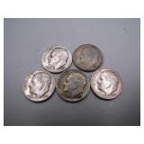 Silver Roosevelt Dimes: 1950-1954 Selection