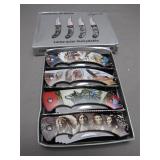 4 Folding Pocket Knives in Gift Box