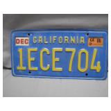 1986 California License Plate
