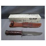 USMC KA-BAR Fighting Knife w/ Sheath & Box