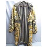 Handcrafted Hooded Coat with Detailed Artwork