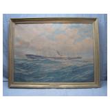 Framed Maritime Artwork of M.S. Temeraire