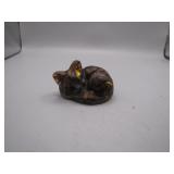 Pretty Small Tigereye Resin Cat Figure