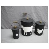 3 Country-Themed Metal Tins