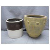 Two Ceramic Pots with Unique Designs