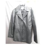 Worthington Black Leather Blazer, Size Large