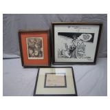Three Framed Artworks