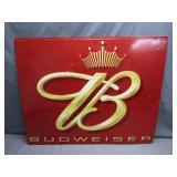 Budweiser Metal Advertising Sign