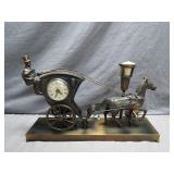 United Carriage Clock with Horse Figurine