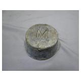 5 Pound Lead Weight Marked "M"