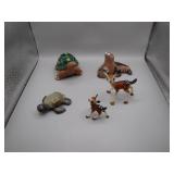 Animal Figurines: Deer, Turtle, Seal