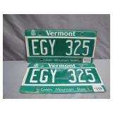 Vermont License Plates, EGY 325