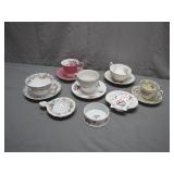 Decorative Teacups and Saucers