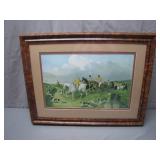 Framed Equestrian Hunting Scene Print