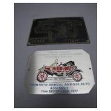 1977 Auto Fair And Assembly Plaques