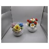 English Bone China Floral Figurines
