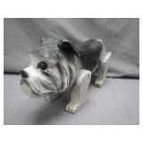 Hand-Carved Wooden Bulldog Figurine, Painted...