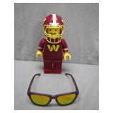 Custom Lego-Style Sports Figure with Sunglasses