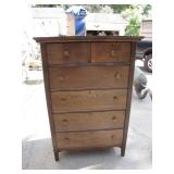 Oak Chest of Drawers, 33x19x48 Inches