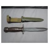 Military Bayonet with Scabbard and Canvas Handle