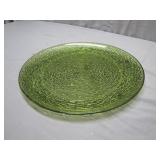 Anchor Hocking Spiral Green Glass Plate