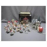Victorian Village and Figurine Set
