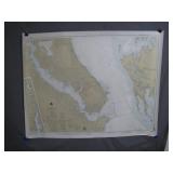 NOAA Chart of Chesapeake Bay, 48x37 in.