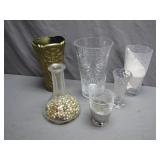 Decorative Glass Vases and Carafe