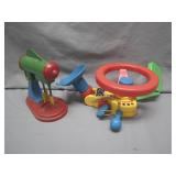 Colorful Retro Toy Drill & Steering Wheel Set