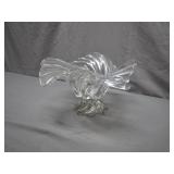 Glass Bowl With Flowing Design
