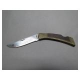Vintage Gerber Pocket Knife With Brass Handle