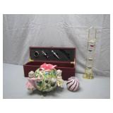 Decorative Collectibles and Wine Set