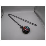 Colorful Quartz Pocket Watch Necklace