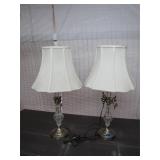 Brass And Glass Table Lamps