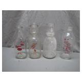 Four Dairy Milk Bottles, 1930s-1960s