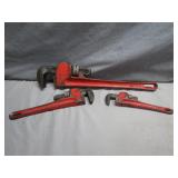 Red Adjustable Pipe Wrenches