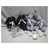 Plush Bunnies & Easter Decorations