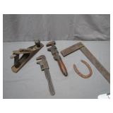 Vintage Hand Tools and Horseshoe
