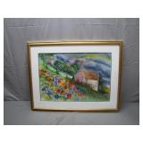 Framed Artwork Depicting Scenic Landscape