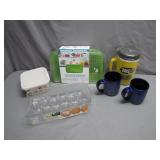 Kitchen Essentials Lot: Crisper, Cups, Storage...