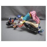 Handcrafted Mexican Paper Mache Clowns