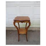 Wood Accent Table w/ Intricate Detailing