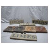 Fruit-Themed Plaques and Rosette Blocks