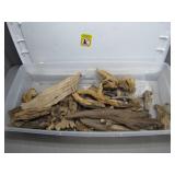Natural Driftwood Collection in Bin