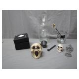 Skull-Themed Barware and Accessories Lot