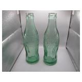 (2) La Plata Coca Cola Glass Bottles