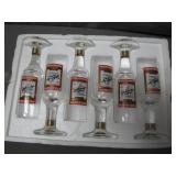 6 Stoli Vodka Miniature Goblets