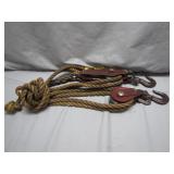 Dual Pulley Block and Rope System